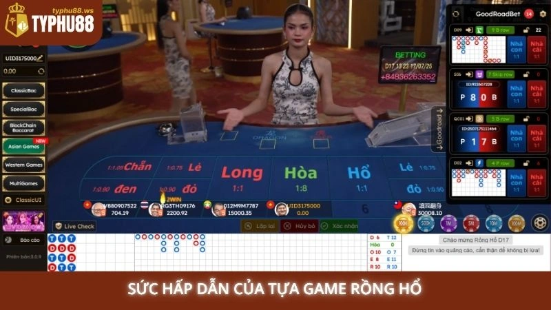 Sức hấp dẫn của tựa game Rồng Hổ