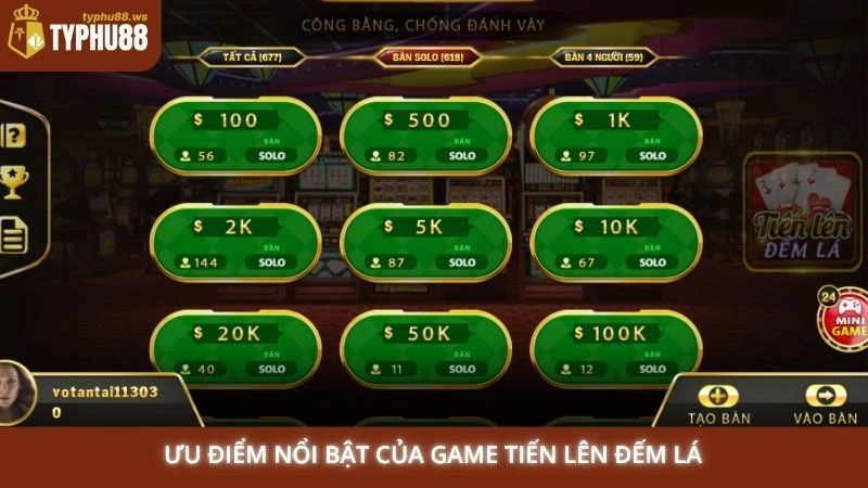 Ưu điểm nổi bật của game Tiến Lên Đếm Lá