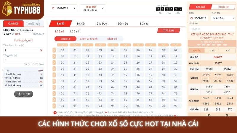 Các hình thức chơi xổ số cực hot tại nhà cái
